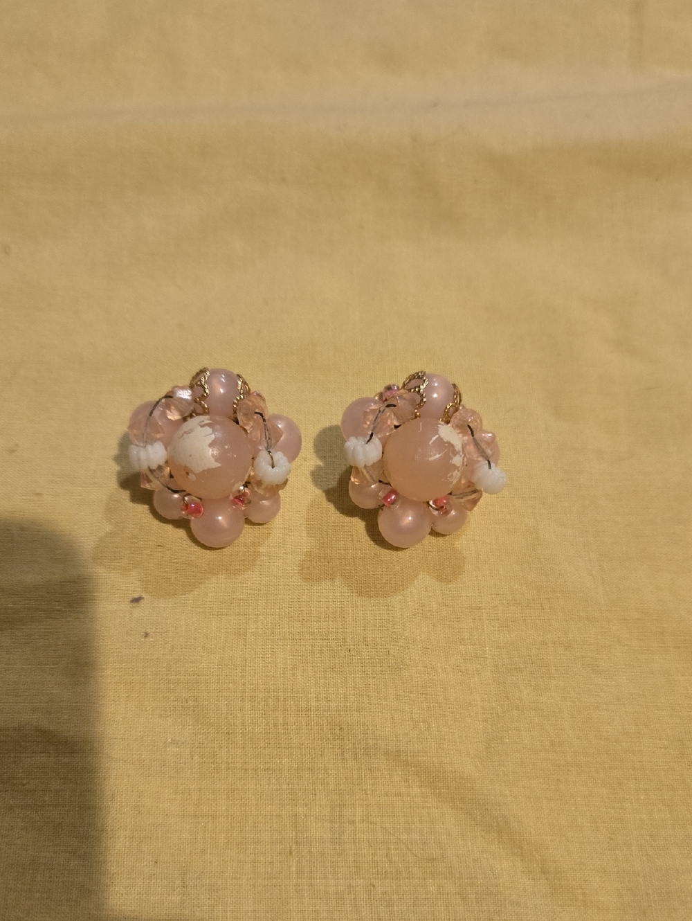 Vintage Pink stone Earrings